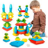 YCFUN Baby Toys for 6-12 Months, Bellochiddo 15Pcs Stacking Toys Montessori Toys for Infant Toddlers Kids